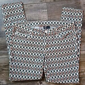 Diamond Patterned Denim Jeans BISOU BISOU black teal pink white Size 12